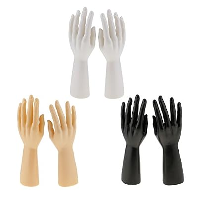 Sharplace 3 Paires Mannequin Main Mâle / Homme Support d'Affichage Bijoux Porte Montre Présentoir Montre