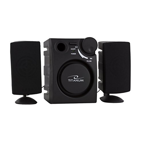 Titanum CANTO 2.1 Multimedia Lautsprecher System â”‚ Computer Boxen mit Subwoofer und LautstÃ¤rke-Regelung