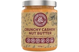 PRIME EARTH FOODS Prime Earth - Natural Crunchy Cashew Nut Butter - 450g - No added Oil, Salt or Sugar - Made With Premium Cashew Nuts - Vegan, Keto & Paleo friendly - Produced in Small Batches - Made in the UK