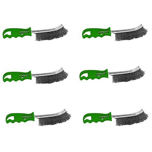 Proteco-Werkzeug® Set 6 tlg Handbürste Edelstahldraht V2A Drahtbürste Inox Handdrahtbürste Grillbürste