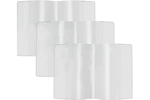 TONSEE ACCESSOIRE Tonsee Impfpass Hülle - Schutzhülle transparent Impfausweis - Reißfeste Impfpasshülle - Impfpass Etui für die Impfbescheinigung für Kinder und Erwachsene,93 mm x 130 mm (3 PCS)