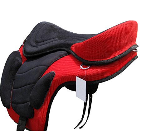 HORSE-TREELESS-SADDLE-16-WIDE-SEAT-WITH-MATCHING-GIRTH-SQUARE-PATTERN