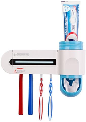 helpmation gfs302 – Automatic Toothpaste Dispenser + Toothbrush Holder + UV Sterilizer