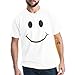 Produktbild Karinao Herren Shirts Lächeln Drucken Sommer Sports T-Shirt Kurzarm Sportshirt Fitness Funktionsshirt (2XL,Weiß)