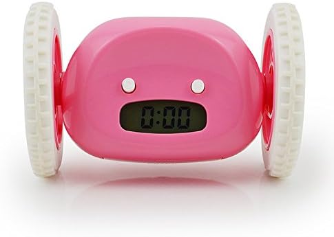 Red Clocky Runaway Alarm Clock Running Clocky on Wheels Creative Gift for Heavy Sleepers