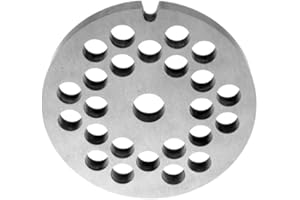 SILLAR Cuchillo Molinillo de Carne con Orificios, Plate Disco Cuchillo ø 8 mm, Herramienta de Cocina | para la picadora de carne Bosch, Zelmer, Cámara número 10 – 69,5 mm