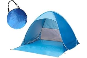 HYGRAD BUILT TO SURVIVE HYGRAD® Instant Pop Up Beach Tent 2-3 Persons Pop Up Outdoor Tent For Camping Hiking Picnic UV Sun Protection Open Tent With Portable Carry Bag (Blue)