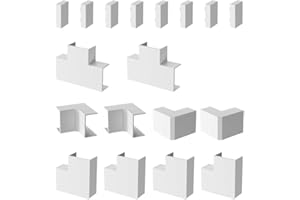 CABLECOACH Habengut Kit d'accessoires pour montage du canal de câble 22 x 12 mm Blanc