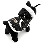 PEGASUS-Pet-vestiti-per-gatto-motivo-cucciolo-di-cane-Giubbotto-foderato-in-pile-inverno-Clothing-Giacca-con-cappuccio-colore-nero