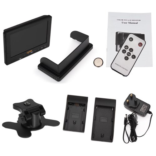 Lilliput Nouveau 7 pouces 667GL HD cam  ra HDMI LCD moniteur surveiller avec sortie pour canon 550D 600D 60D 7D 5D etc HDMI  YUV  entr  es vid  o RCA pour les cam  ras vid  o professionnelles