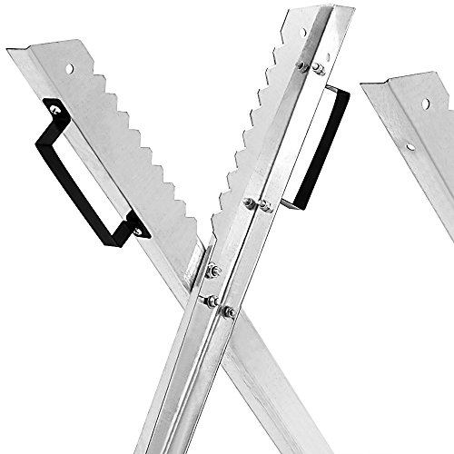 Sägebock für Kettensäge verzinkt 150kg Belastbarkeit mit Haltegriffen Sägegestell Holzsägebock Holzschneidebock Motorsäge - 6