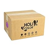 Sin gluten y de fácil lavado HoliColor Caja de polvos Holi Violeta 5 Kg Color (TheColorShop 1