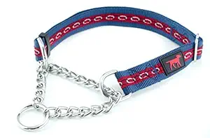 Tuff Pupper Martingale Collar for Dogs is Perfect Training No Pull Dog with Adjustable Gentle Nylon & Steel Chain Convenient Sizing All Breeds (L)