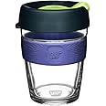 KeepCup Brew, Reusable Coffee Cup - Tempered Glass and Splashproof Sipper, M 12oz/340ml - Deep