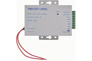 ESTINK Zasilacz dostępu do drzwi, wejście AC110 V-240 V, wyjście DC 12 V, 3 A, 30 W, kontroler zasilania do systemu kontroli dostępu do drzwi