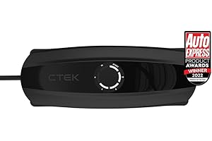 ‎CTEK CTEK CS ONE, Inteligentna Ładowarka 12V Samochodowa i Motocyklowa, Ładowanie Adaptacyjne, Aplikacja Oraz Bezbiegunowe Zaciski Do Ładowarki Serwisowej