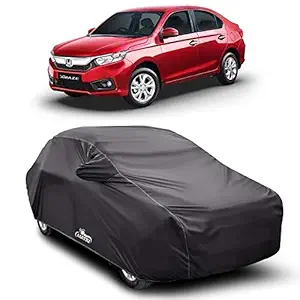 ROYALS CHOICE Water Resistant Car Cover for Honda Amaze (Grey with Mirror Pocket)