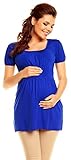 Zeta Ville - Damen Umstands-tunika Top für Schwangere Kurzarm Gr. M-3XL - 408c