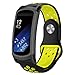 Produktbild BZLine Armband | Doppelte Farbe Weiches Silikon Sport Uhrenarmband | Für Samsung Gear Fit2 / Gear Fit 2 PRO Smart Uhr | Robust und Langlebig | Einfach zu Justieren | Handgelenkgröße: 6,1-7,8 Zoll | 7 Farben (D)