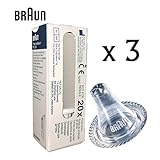 Nightingale Nursing Supplies Braun Lens Filters for Thermoscan Ear Thermometers, Pack of 3