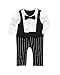 Baby Boy Formal Party Christening Wedding Tuxedo Ruffle Style Bow Tie Suit 0-24M (0-3 months, Black)