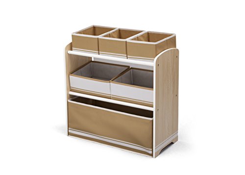 confronta il prezzo Delta TB84572GN - Mobiletto multi-ripiano con 6 cassetti in tela, colore bianco/naturale miglior prezzo