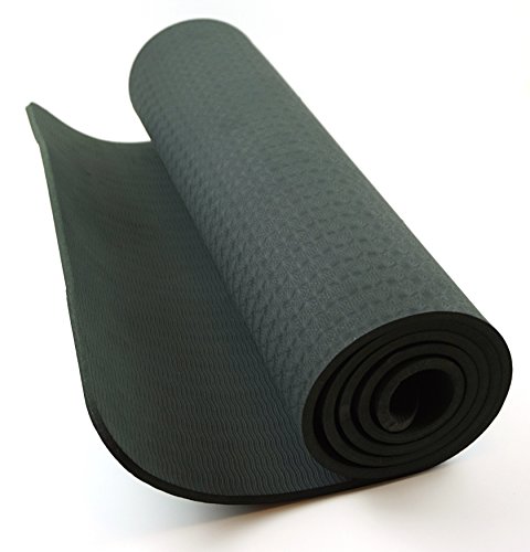 Yogamatte, SGS geprüft, umweltfreundliche TPE Yogamatte, 8mm dick, Pilatesmatte, Gymnastikmatte inkl. Tasche, hypoallergen, hautfreundlich und rutschfest (Dunkelgrün) - 3