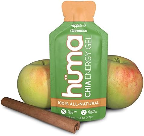 Huma Chia Energy Gels - Apples & Cinnamon - Box of 24 x 45g