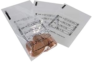 Packaging Chimp Bank Money Bags - Bank Bags for Coins Made from Strong Plastic - Cash Denominated No Mixed Coin Bags