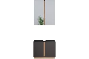 Vicco Set di mobili da bagno Gloria, Antracite/Sonoma, 2 parti