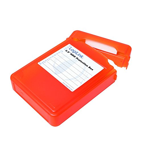 LogiLink UA0133 Festplatte Schutzhülle für 1x 8,9 cm (3,5 Zoll) HDD, orange