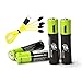 Produktbild 4er Pack ZNTER Polymer-Lithium-Batterie Intelligentes Mini USB Batterieladegerät AAA wiederaufladbare Batterien mit LED Anzeig
