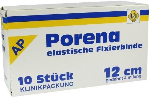 Porena Tie Elastic Gauze Bandage 12 cm White or Cello Pack of 10