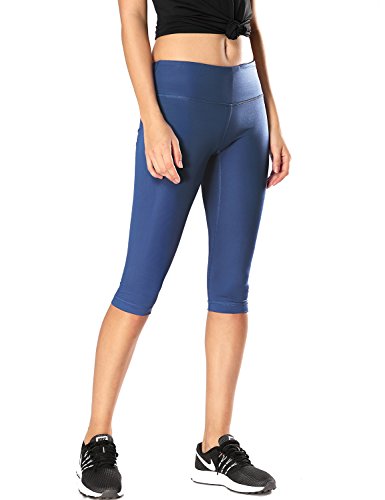 CRZ YOGA - Leggins Mujer Deportivos Mallas de Mujer con Bolsillo Azul marino L
