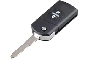 ONETOP1 2/3 Taste Remote Key Fob Shell Case Folding Flip Gehäuse für Fernbedienungsschlüsselanhänger für Mazda 2 3 5 6 CX-7 / CX-9 / MX-5 mit ungeschnittenen Klinge Ersatz (2Button)