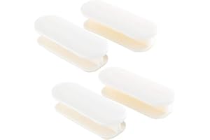 Nifocc - Maniglia autoadesiva per porta in plastica, maniglie per finestre, maniglie per mobili, per porte, finestre, casa, cassetto, frigorifero, WC, 4 pezzi, stile bianco 1