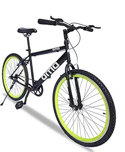 Omobikes 1.0 Light Weight Hybrid Cycle, 26T Single Speed, for Men Woman and Adults, Frame Size 18 inch, Steel Frame, for 13 Year and Above(90% Assembled)