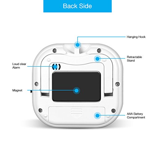 EC Technology digitale Küchenuhr/ Timer, Digital Timer mit großem Bildschirm und Magnet für die Küche zum Kochen, Backen, Spiele, Sport und Büro - 4