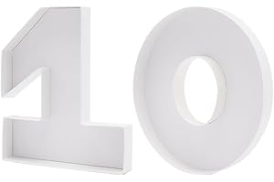 WENPACK 23cm Paper Mache Number Fillable Cardboard Birthday Decorative Tray Box Sweets Strawberry Treat (Number 10)