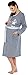 Zeta Ville Maternity - Women's Nursing Nightdress Robe Set Labour Hospital 126c (Graphite, UK 14)