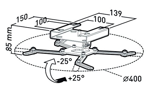 Ulmann 120676-Support de vidéoprojecteur Blanc