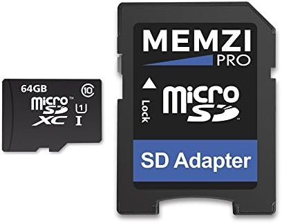 MEMZIPRO 64GB Class 10 90MB/s Micro SDXC Memory Card with SD Adapter for Veho Muvi Action Cameras