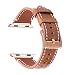 Produktbild MroTech Armband für Apple Watch Serie 1 2 3 4 Ersatzarmband Armband iWatch 42mm und 44mm Leder Uhrenarmband Echtleder Lederarmband für Apple Watch Sport Edition Nike+ (42mm, Braun)