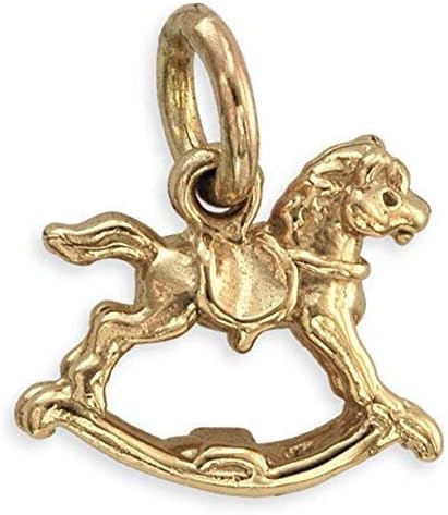 Solid 9ct Gold ROCKING HORSE Charm