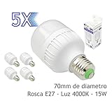 La bombilla LED viene con la rosca clásica gruesa, E27. Apta para este tipo de casquillo presente en todos los hogares, negocios, etc...
