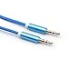 Produktbild iProtect Aux 3,5mm Jack Cable Klinkenkabel aus Nylon Male stereo - 1.0M-Audio-Kabel für iPhone iPod iPad MP3 Player Samsung Galaxy Huawei HTC Stereoanlagen etc. Blau