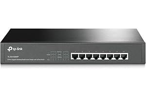 TP-Link TL-SG1008MP 8-Port Gigabit PoE Switch, 802.3af/at PoE+ Ports Network Switch up to 30 W for Each Port and 153 W for All Ports, Metal Casing, 13 inch Rack Mount/Desktop