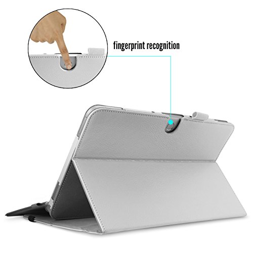 Asus Transformer Mini T102HA Hülle Case -Infiland Slim Fit Folio PU-lederne dünne Kunstleder Schutzhülle Cover Tasche für Asus Transformer Mini T102HA Tablet-PC (mit Auto Schlaf / Wach Funktion, Tablet und Tastatur sind nicht entgehaltet) (Weiß) - 6