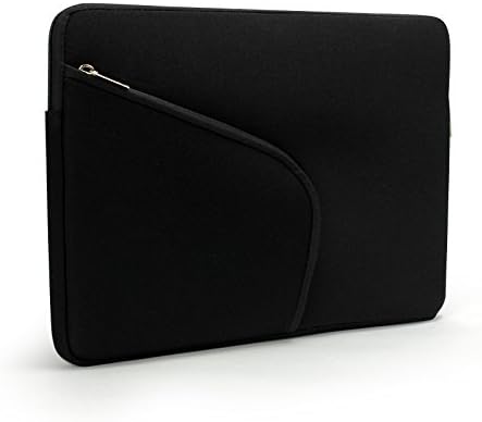 Sinoguo Neoprene Water Resistance Sleeve Attached A Pocket Outside for Apple 15" Macbook Pro / Macbook Pro with Retina Display and Most Popular 15-15.6 Inches Laptop / Notebook / Ultrabook / Netbook