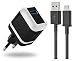 Produktbild OKCS MicroUSB Ladeset 3 M Ladekabel Datenkabel + Schnellladegerät Wall Charger Netzteil für Galaxy S7 / S7 Edge - Schwarz